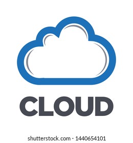 BLUE CLOUD SYMBOL GRAPHIC BACKGROUND