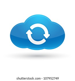 Blue Cloud Sync Icon