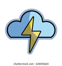 blue cloud and thunder storm weather