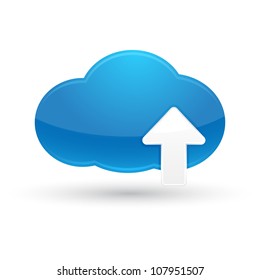 Blue Cloud Upload Icon