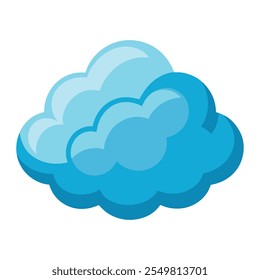 Ilustración de Arte vectorial de nube azul 