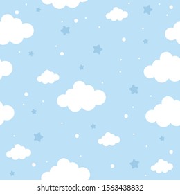 Blue cloud vector background pattern