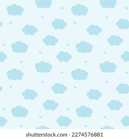 blue cloud vector. seamless pattern. cloud, sky, wheater, background