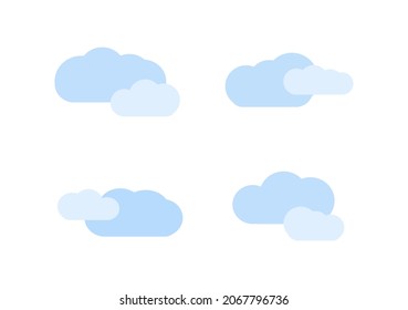 blue cloud vectors isolated on white background ep161