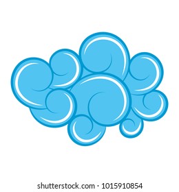 blue cloud weather climate cartoon image