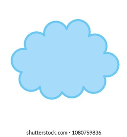 blue cloud weather icon image