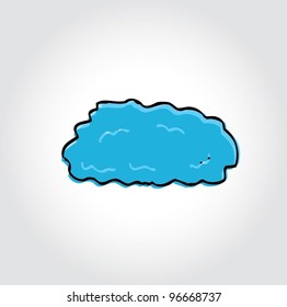 blue cloud weather - vector illustration