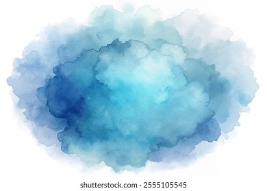 A blue cloud with white clouds in the background. The blue color is very bright and the white clouds are very small