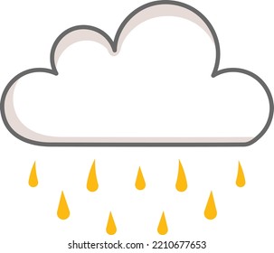 blue clouds heavy rain sign Concept Vector Icon Design, Autumn or Fall activities Symbol, deciduous weather Sign, harvesting season Elements Stock illustration