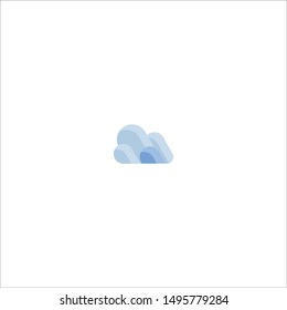 Blue clouds icon design. vector illustration. sky, weather.