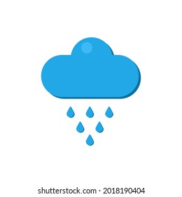 blue clouds with rain. Cloud icon, cloud shape. rain icon, shape, label, symbol. Graphic element vector. Vector design element for logo, web and print.