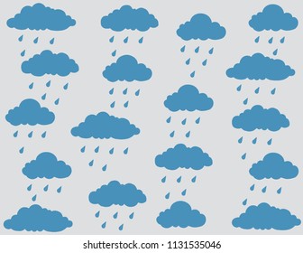 Blue clouds rainy sky gray color.