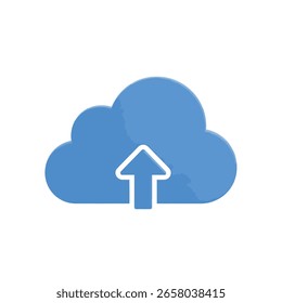 Un ícono azul en forma de nube con una flecha blanca que apunta hacia arriba, que representa el Cargar de datos. La nube tiene un aspecto texturizado.
