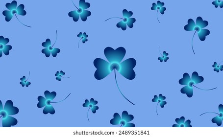 blue clover background  for your wallpaper, banner, desktop, page, template anything possible