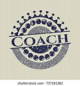 Blue Coach rubber stamp