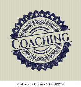  Blue Coaching rubber grunge texture stamp