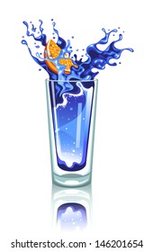 Blue cocktail