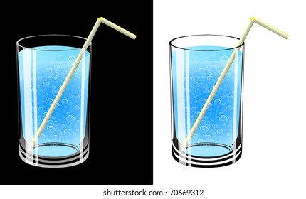 blue cocktail (for white and black background)