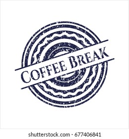 Blue Coffee Break with rubber seal texture