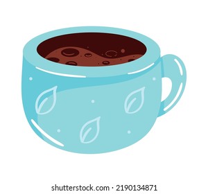 blue coffee cup drink icon