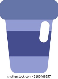 Café azul, ilustración, vector sobre fondo blanco.