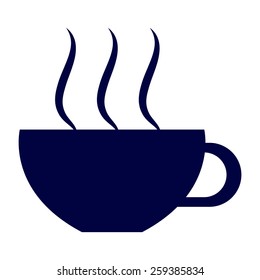 blue Coffee cup and Tea cup icon set.Illustration eps10 