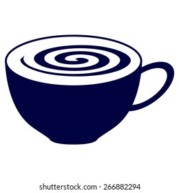 Blue Coffee cup and Tea cup icon set.Illustration eps10