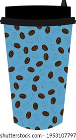 Vector de taza de café azul Ilustración
