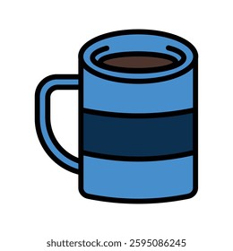 Blue Coffee Mug Illustration Vector