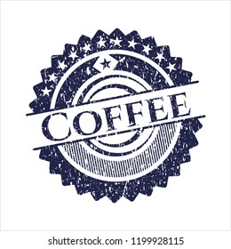 Blue Coffee rubber grunge seal