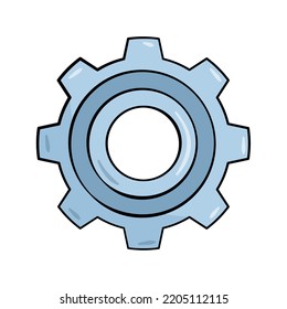 Rueda cognoscitiva azul. Ilustración vectorial. Caricatura