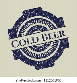 Blue Cold Beer distress rubber grunge texture stamp
