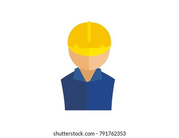 blue collar worker simple illustration