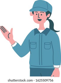 Blue Collar Worker Woman Gesture Emotion