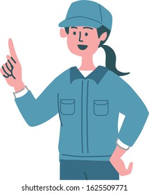 Blue Collar Worker Woman Gesture Emotion