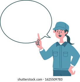 Blue Collar Worker Woman Gesture Emotion