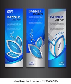blue Collection banner design vector illustration, roll up template, advertisement, display, flyer design, presentation, banner template