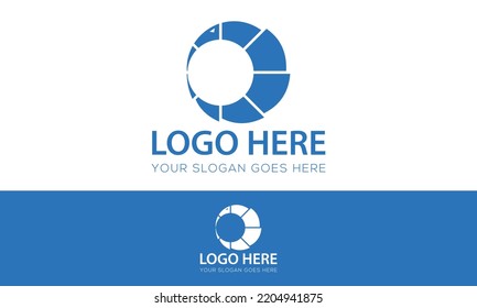 Blue Color Abstract Armadillo Circle Logo Design