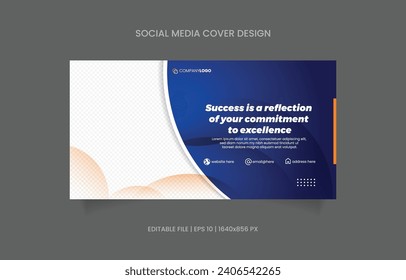 blue color abstract background. banner design cover social media
