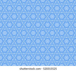 blue color. Abstract floral seamless pattern. geometry design. Vector. Texture for holiday cards, Valentines day, wedding invitations
