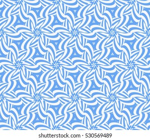 blue color. Abstract floral seamless pattern. geometry design. Vector. Texture for holiday cards, Valentines day, wedding invitations