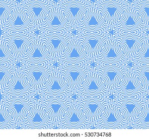 blue color. Abstract floral seamless pattern. geometry design. Vector. Texture for holiday cards, Valentines day, wedding invitations