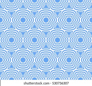 blue color. Abstract floral seamless pattern. geometry design. Vector. Texture for holiday cards, Valentines day, wedding invitations