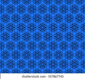 blue color. Abstract floral seamless pattern. geometry design. Vector. for invitation, bridal, wedding, wallpaper