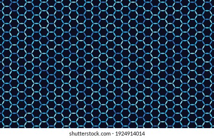Blue color abstract hexagon background