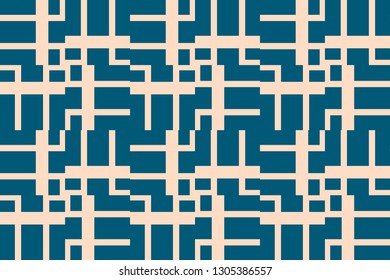 Blue color. Abstract Pattern Texture or Background. Vector seamless pattern