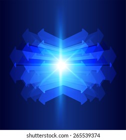 blue color arrow Light Abstract Technology background for computer graphic website internet and business.