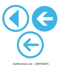 Blue color arrow set vector illustration
