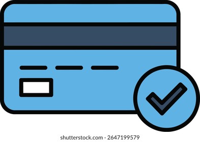 blue color atm card vector