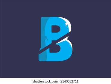 Blaue Farbe des B-Anfangsbuchstabendesigns